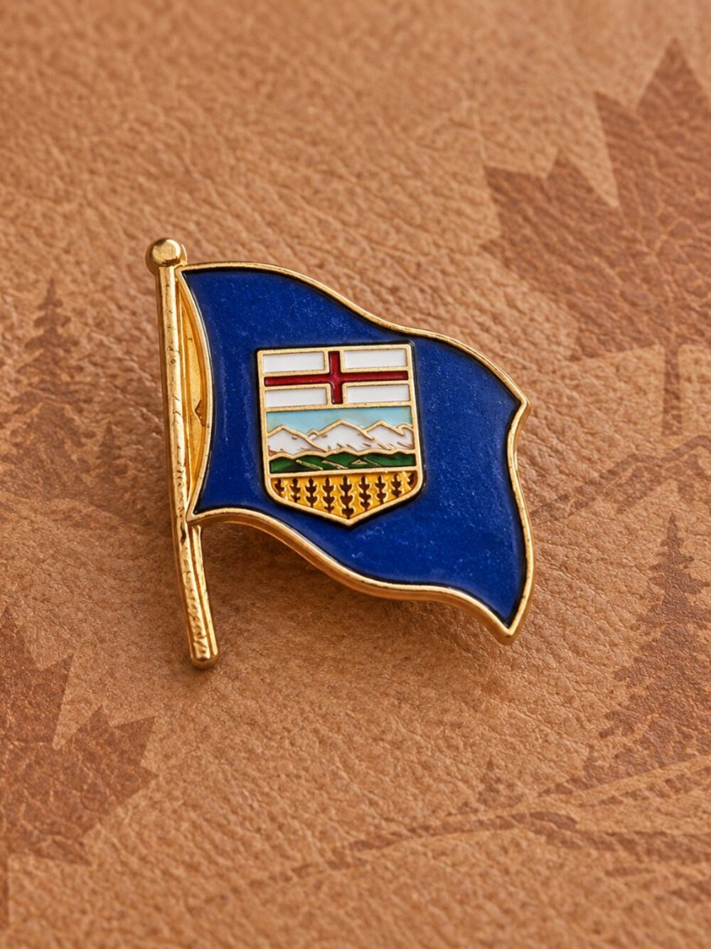 Alberta Canada Vintage Provincial Flag Lapel Pin Badge - Canadian Province Pin